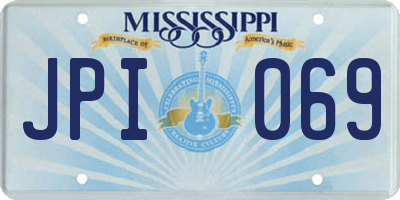MS license plate JPI069