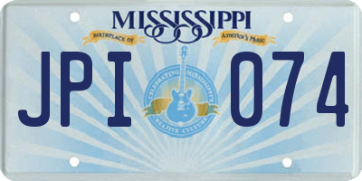 MS license plate JPI074