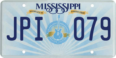 MS license plate JPI079