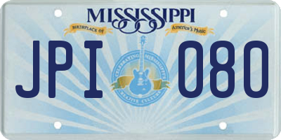 MS license plate JPI080