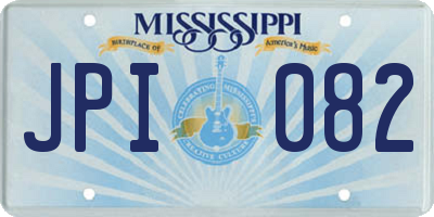 MS license plate JPI082