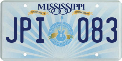 MS license plate JPI083