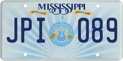 MS license plate JPI089