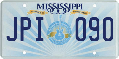 MS license plate JPI090