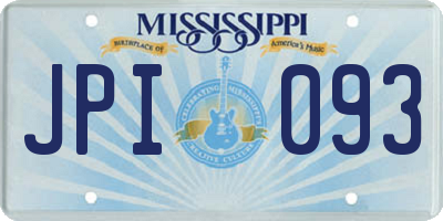 MS license plate JPI093