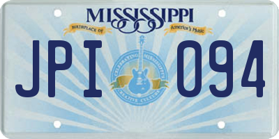 MS license plate JPI094