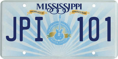 MS license plate JPI101