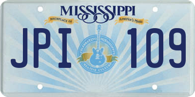 MS license plate JPI109