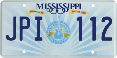 MS license plate JPI112