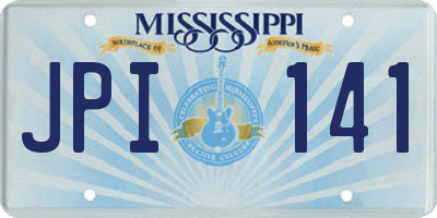 MS license plate JPI141