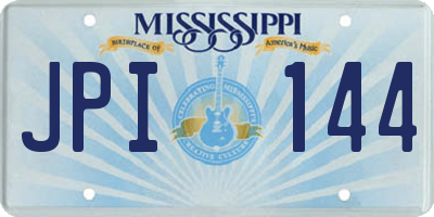 MS license plate JPI144