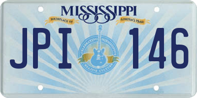 MS license plate JPI146