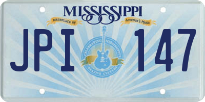 MS license plate JPI147