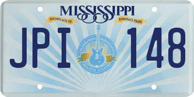 MS license plate JPI148