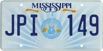MS license plate JPI149