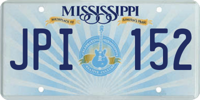 MS license plate JPI152