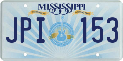 MS license plate JPI153