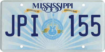 MS license plate JPI155