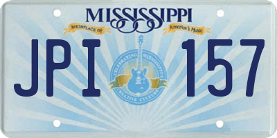 MS license plate JPI157