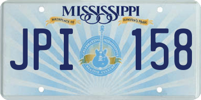 MS license plate JPI158