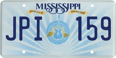 MS license plate JPI159