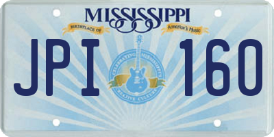 MS license plate JPI160