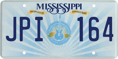 MS license plate JPI164