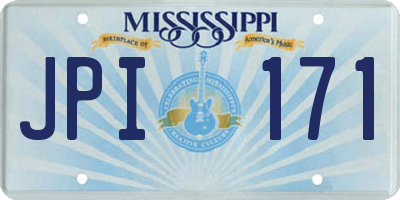 MS license plate JPI171