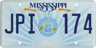 MS license plate JPI174