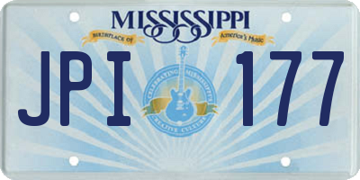 MS license plate JPI177