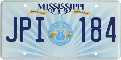 MS license plate JPI184