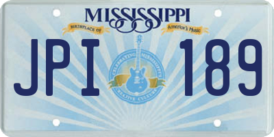 MS license plate JPI189