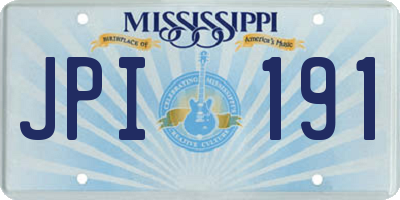 MS license plate JPI191