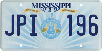 MS license plate JPI196