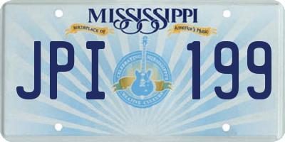 MS license plate JPI199