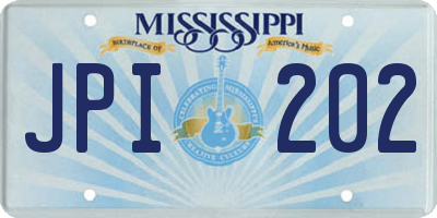 MS license plate JPI202