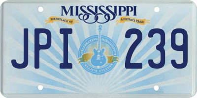 MS license plate JPI239