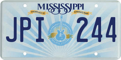 MS license plate JPI244