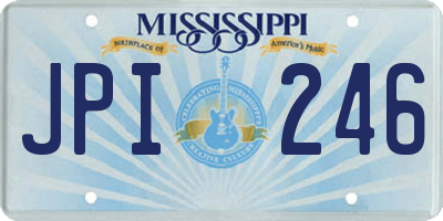 MS license plate JPI246