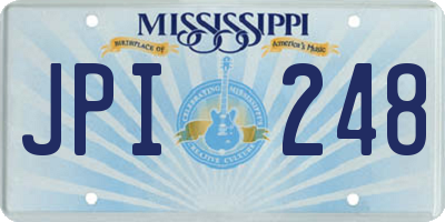 MS license plate JPI248