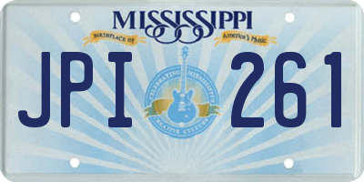 MS license plate JPI261