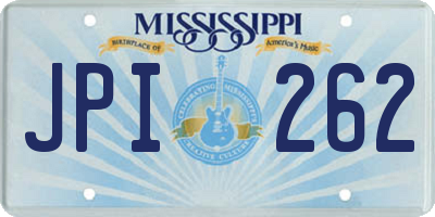 MS license plate JPI262