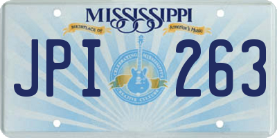 MS license plate JPI263