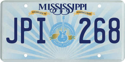 MS license plate JPI268