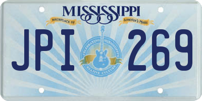 MS license plate JPI269