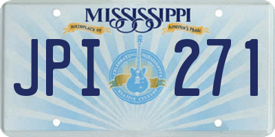 MS license plate JPI271