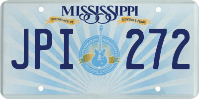 MS license plate JPI272