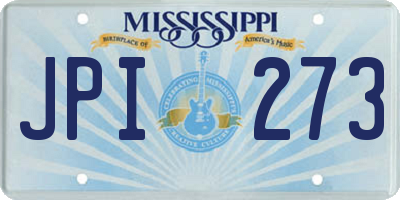 MS license plate JPI273