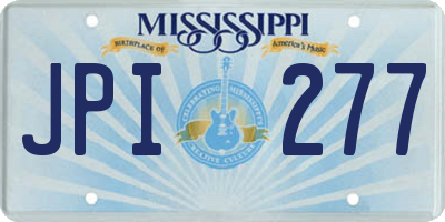 MS license plate JPI277