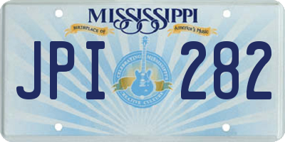 MS license plate JPI282
